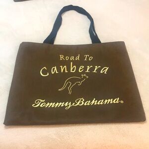 TOMMY BAHAMA Embroidered Road To Canberra Tote Bag